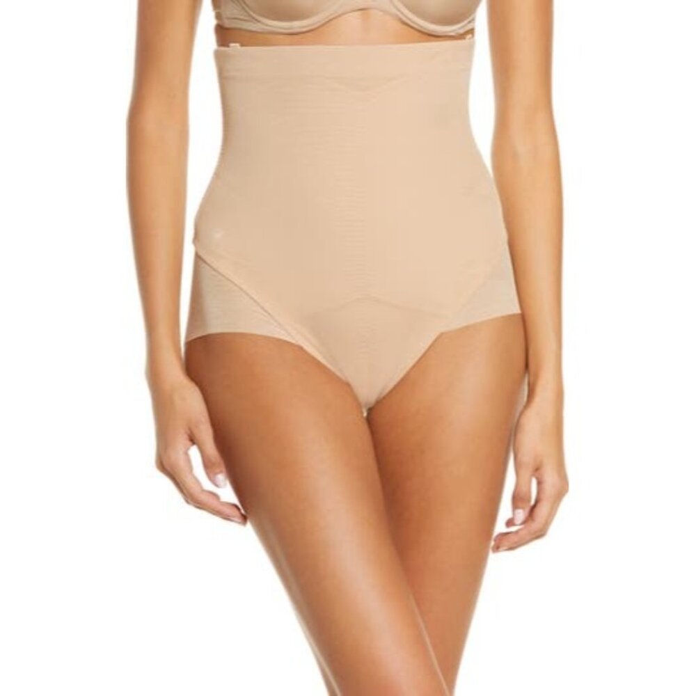 Honeylove High-Waist Beige Shapewear Sculptwear Superpower Brief XL Sand